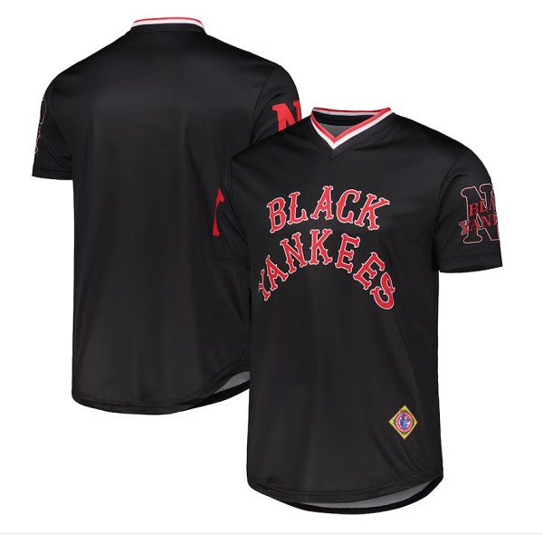 New York Yankees Black V-Neck Stitched Jersey
