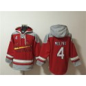 St.Louis Cardinals #4 Yadier Molina Ageless Must-Have Lace-Up Pullover Hoodie