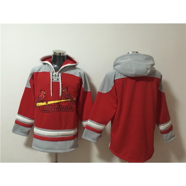 St.Louis Cardinals Blank Ageless Must-Have Lace-Up Pullover Hoodie