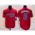 Puerto Rico #5 Enrique Hernandez 2023 Red World Classic Stitched Jersey
