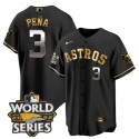 Houston Astros Active Player Custom Black Gold 2022 World Series Stitched Jersey