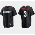 Baltimore Orioles #3 Jorge Mateo Black 2023 City Connect Cool Base Stitched Jersey