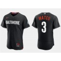 Baltimore Orioles #3 Jorge Mateo Black 2023 City Connect Flex Base Stitched Jersey