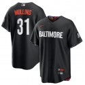Baltimore Orioles #31 Cedric Mullins Black 2023 City Connect Cool Base Stitched Jersey