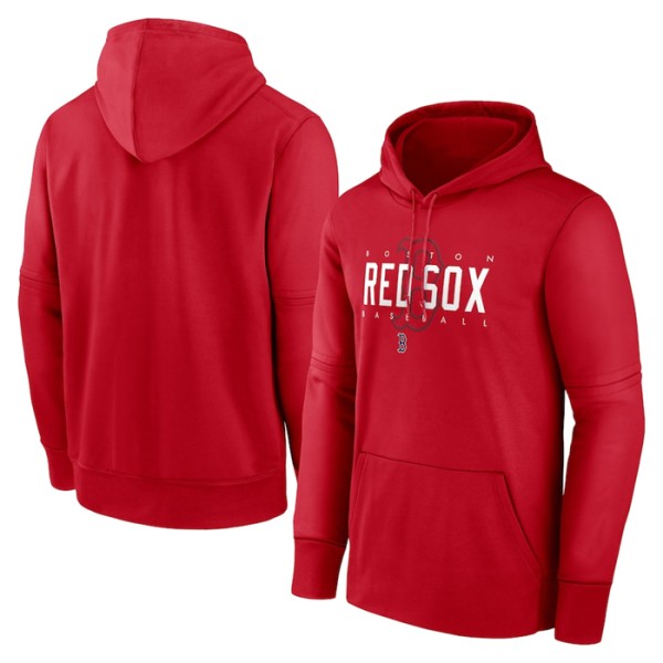 Boston Red Sox Red Pregame Performance Pullover Hoodie