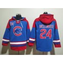 Chicago Cubs #24 Cody Bellinger Royal Red Ageless Must-Have Lace-Up Pullover Hoodie