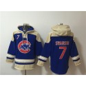 Chicago Cubs #7 Dansby Swanson Ageless Must-Have Lace-Up Pullover Hoodie