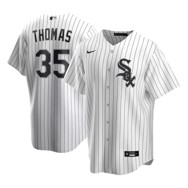 Chicago White Sox #35 Frank Thomas White Cool Base Stitched Jersey