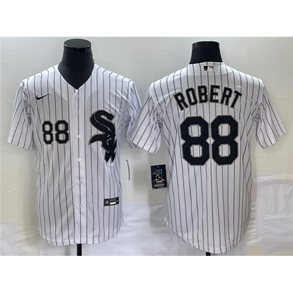 Chicago White Sox #88 Luis Robert White Cool Base Stitched Jersey