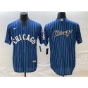 Chicago White Sox Navy Team Big Logo Cool Base Stitched Jersey