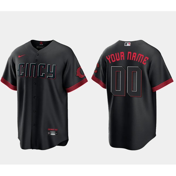 Cincinnati Reds Custom 2023 City Connect Cool Base Stitched Jersey