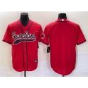 Cleveland Guardians Blank Red With Patch Cool Base Stitched Jersey