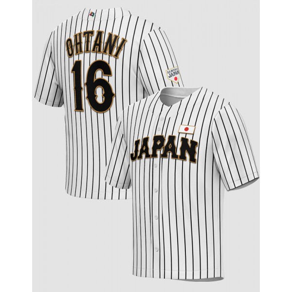 Japan Custom 2023 White World Classic Stitched Jersey