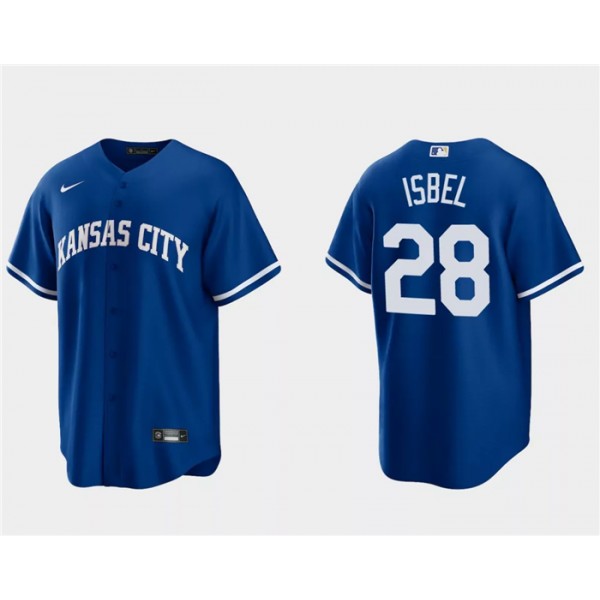 Kansas City Royals #28 Kyle Isbel Royal Cool Base Stitched Jersey