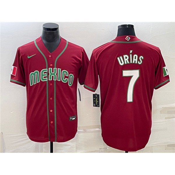 Mexico Custom Red World Classic Stitched Jersey