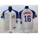 Atlanta Braves #16 Travis D'Arnaud White 2023 City Connect Flex Base Stitched Jersey