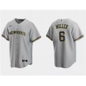 Milwaukee Brewers #6 Owen Miller Gray Cool Base Stitched Jersey