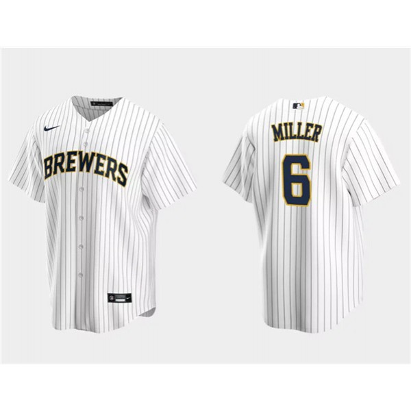 Milwaukee Brewers #6 Owen Miller White Cool Base Stitched Jersey