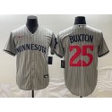 Minnesota Twins #25 Byron Buxton Gray Cool Base Stitched Jersey