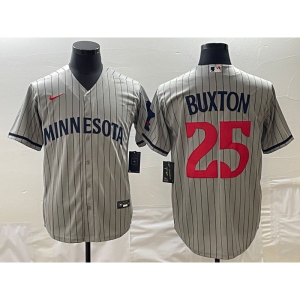 Minnesota Twins #25 Byron Buxton Gray Cool Base Stitched Jersey