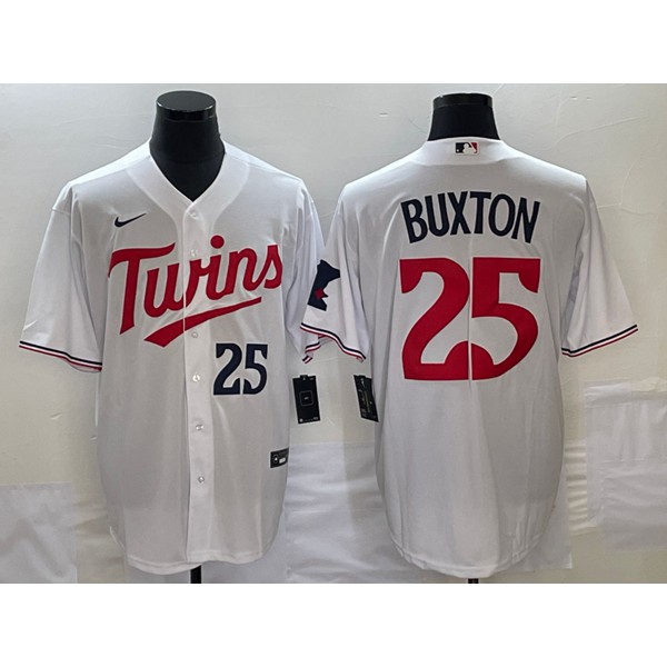 Minnesota Twins #25 Byron Buxton White Cool Base Stitched Jersey