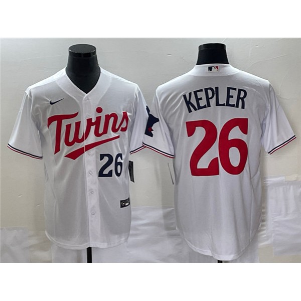 Minnesota Twins #26 Max Kepler White Cool Base With Patch Stitched Jersey