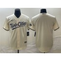 Minnesota Twins Blank Cream Cool Base Stitched Jersey