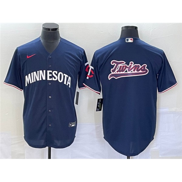 Minnesota Twins With Name In Back Navy Cool Base Stitched Jersey