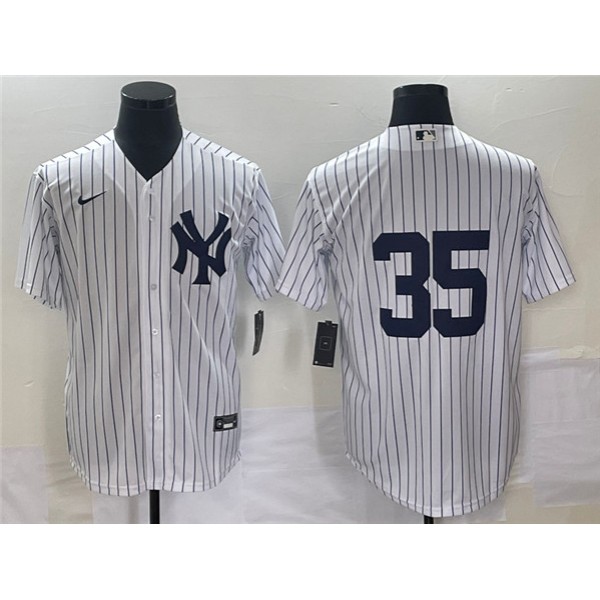 New York Yankees #35 Clay Holmes White Cool Base Stitched Jersey