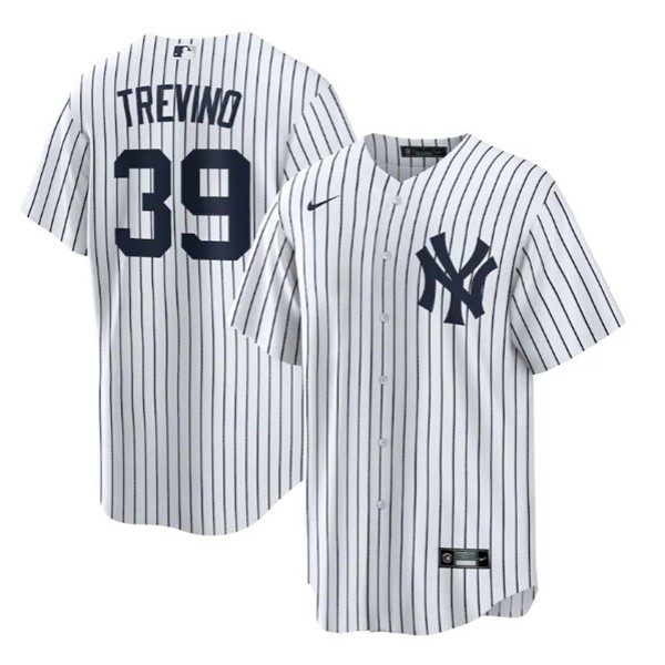 New York Yankees #39 Jose Trevino White Cool Base Stitched Jersey