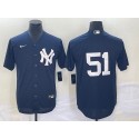 New York Yankees #51 Bernie Williams Navy Cool Base Stitched Jersey