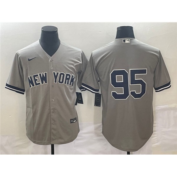 New York Yankees #95 Oswaldo Cabrera Gray Cool Base Stitched Jersey
