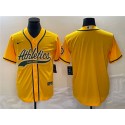 Oakland Athletics Blank Yellow Cool Base Stitched Jersey