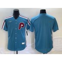 Philadelphia Phillies Blank Blue Cool Base Stitched Jersey
