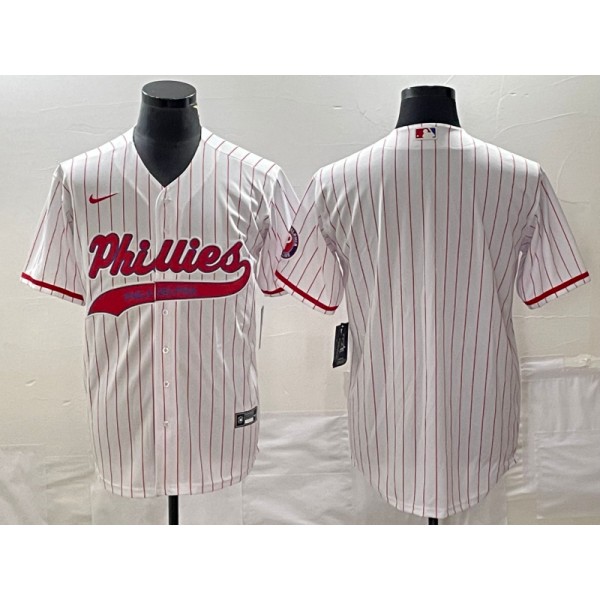 Philadelphia Phillies Blank White Cool Base Stitched Jersey
