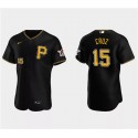Pittsburgh Pirates #15 Oneil Cruz Black Flex Base Stitched Jersey