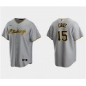 Pittsburgh Pirates #15 Oneil Cruz Gray Cool Base Stitched Jersey