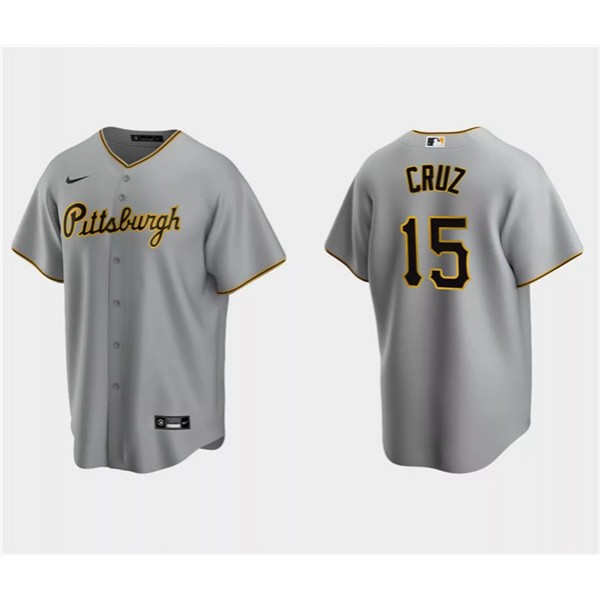 Pittsburgh Pirates #15 Oneil Cruz Gray Cool Base Stitched Jersey