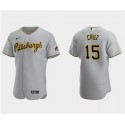 Pittsburgh Pirates #15 Oneil Cruz Gray Flex Base Stitched Jersey