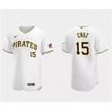 Pittsburgh Pirates #15 Oneil Cruz White Flex Base Stitched Jersey