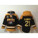 Pittsburgh Pirates #21 Roberto Clemente Ageless Must-Have Lace-Up Pullover Hoodie