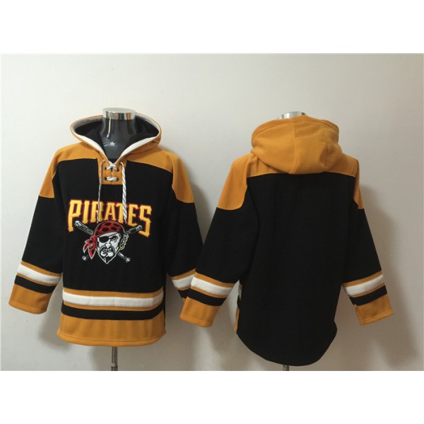 Pittsburgh Pirates Blank Ageless Must-Have Lace-Up Pullover Hoodie