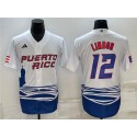 Puerto Rico Custom 2023 White World Classic Stitched Jersey