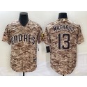 San Diego Padres #13 Manny Machado Camo Cool Base Stitched Jersey
