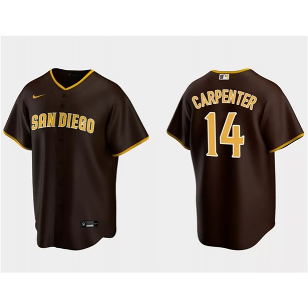 San Diego Padres #14 Matt Carpenter Brown Cool Base Stitched Jersey