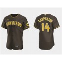 San Diego Padres #14 Matt Carpenter Brown Flex Base Stitched Jersey