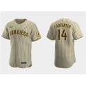 San Diego Padres #14 Matt Carpenter Tan Flex Base Stitched Jersey