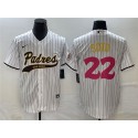 San Diego Padres #22 Juan Soto White Cool Base Stitched Jersey