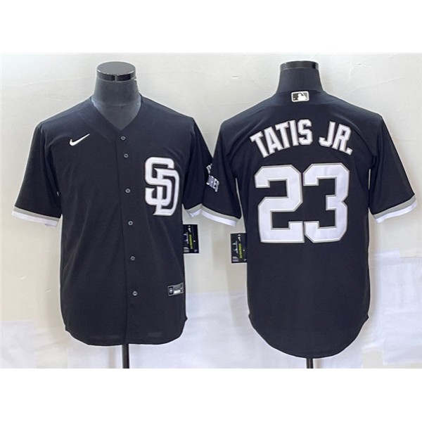 San Diego Padres #23 Fernando Tatis Jr. Black Cool Base Stitched Jersey
