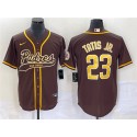 San Diego Padres #23 Fernando Tatis Jr. Brown Cool Base Stitched Jersey